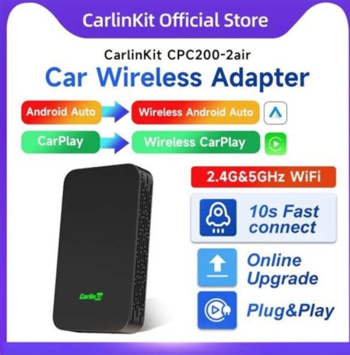 دانگل تبدیل اندروید اتو و اپل کارپلی کابلی به وایرلس Carlinkit CPC200-2Air