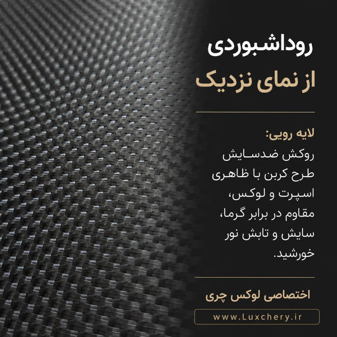 روداشبوردی سهلایه طرح کربن FMC T5 | کیفیت وارداتی، محافظت حرفهای از داشبورد خودرو - تصویر 2